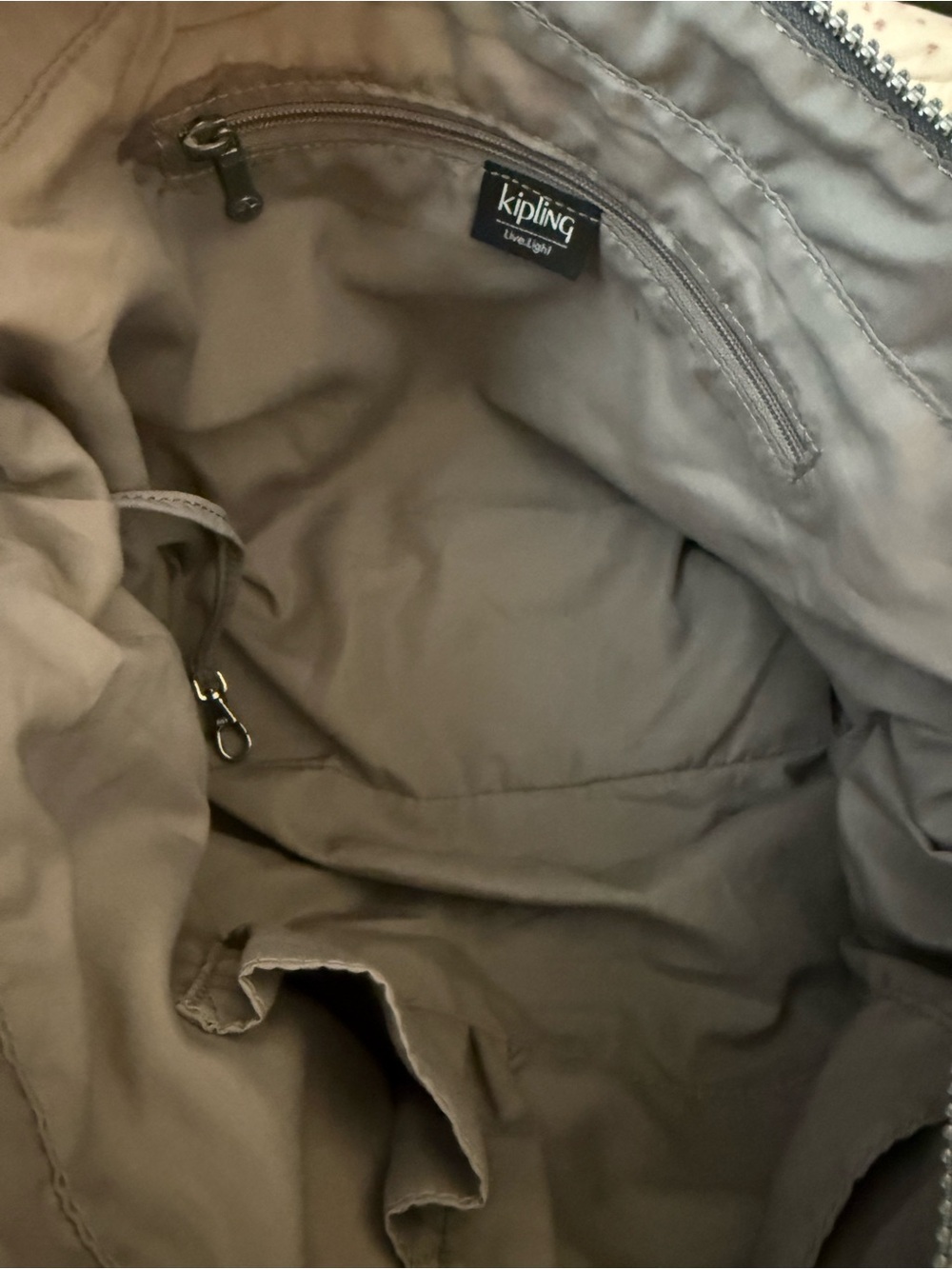 Kipling Neutral Gray Everyday Tote with Front Zip - Picture 12 of 12
